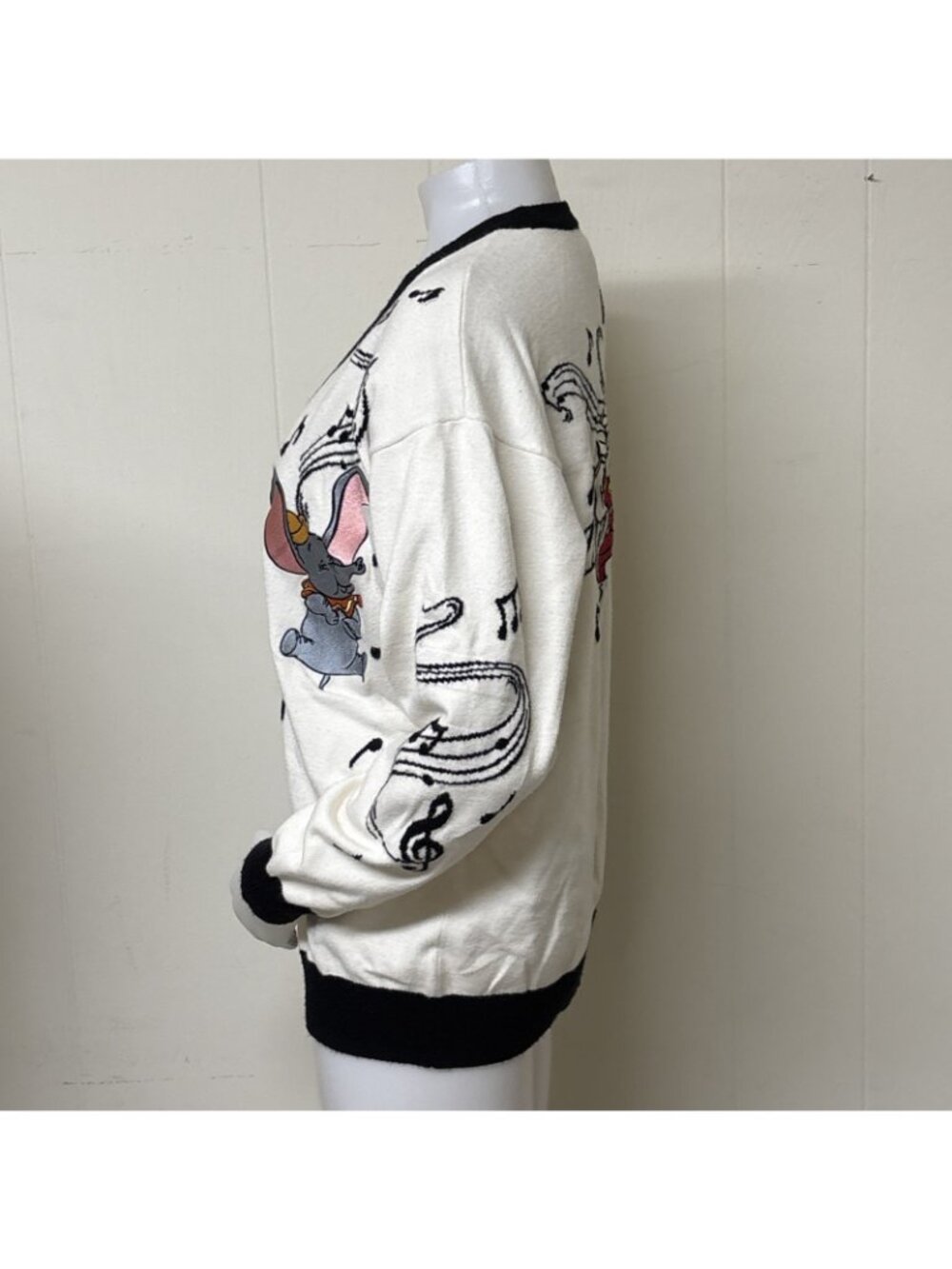 Disney Lilo Stitch Sweater Womens M Its a Small World Varsity Cardigan BoxLunch - Picture 4 of 10